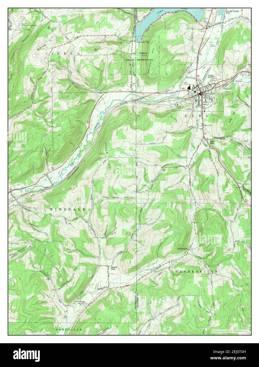 Cuba, New York, map 1961, 124000, United States of America by Timeless
