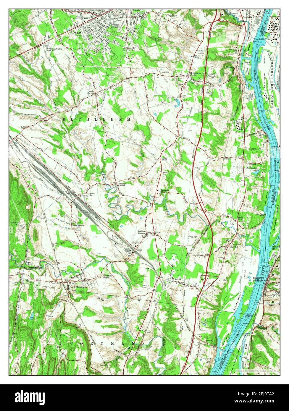 Delmar, New York, map 1953, 1:24000, United States of America by 