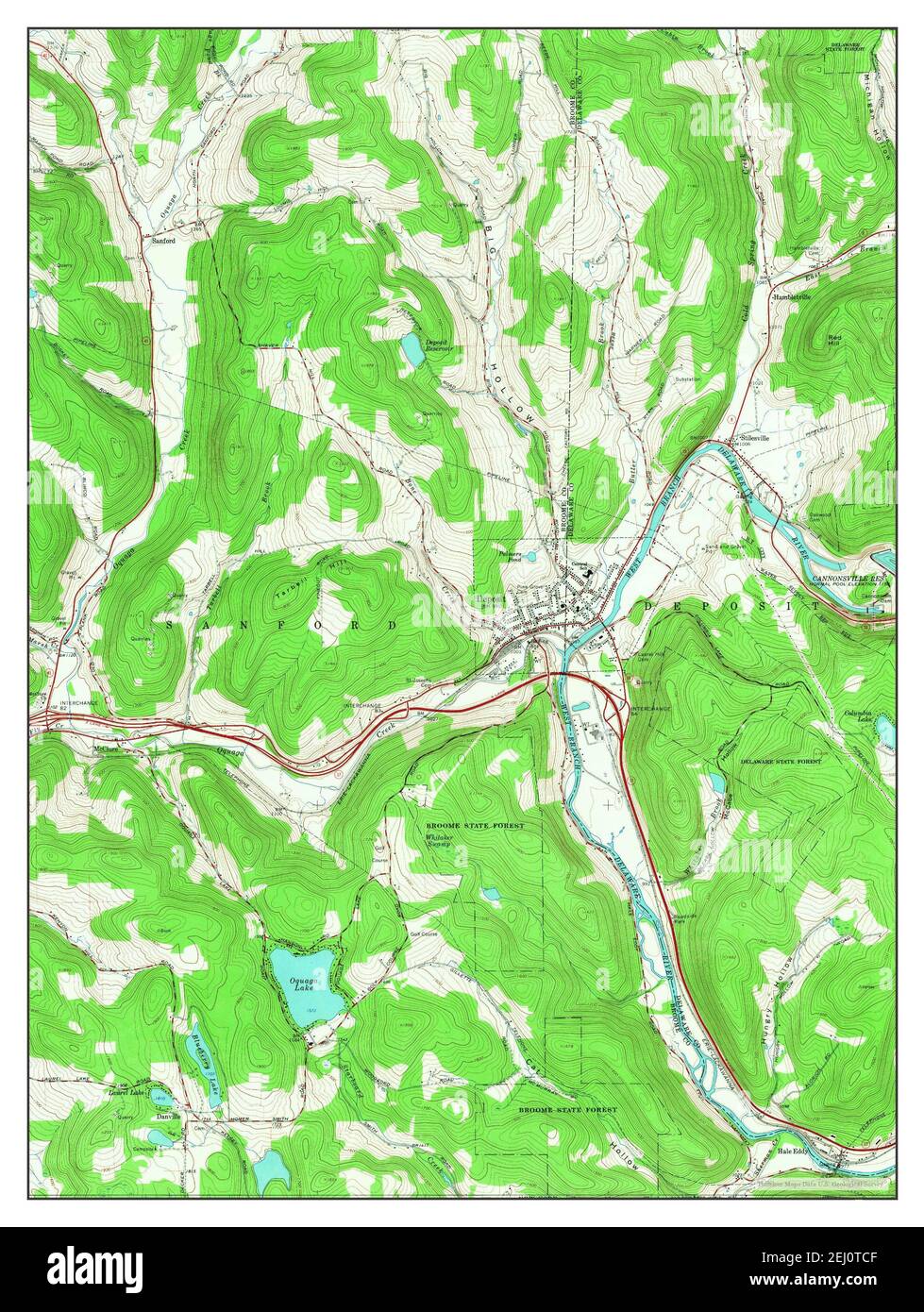 Deposit, New York, map 1965, 124000, United States of America by