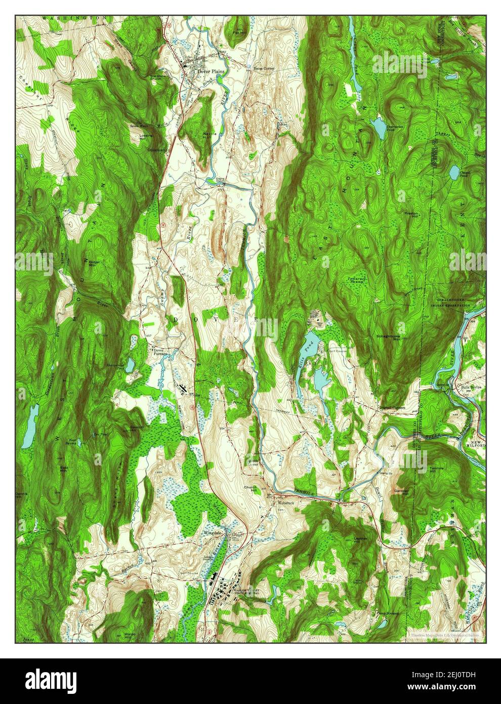 Dover Plains, New York, map 1958, 124000, United States of America by