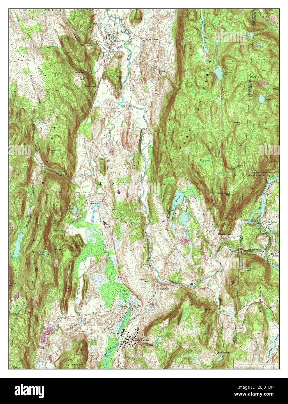 Dover Plains, New York, map 1958, 124000, United States of America by