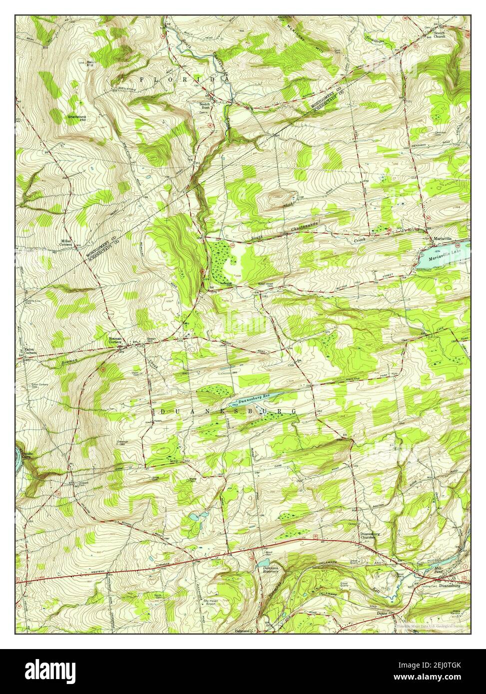 Duanesburg, New York, map 1954, 124000, United States of America by Timeless Maps, data U.S