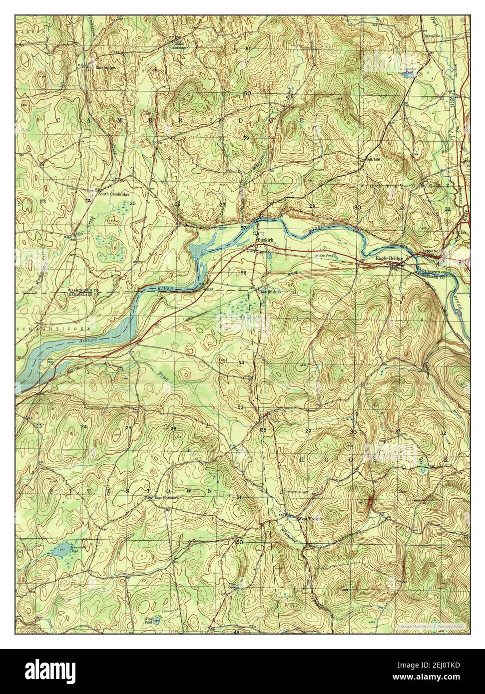 Eagle Bridge, New York, map 1950, 125000, United States of America by