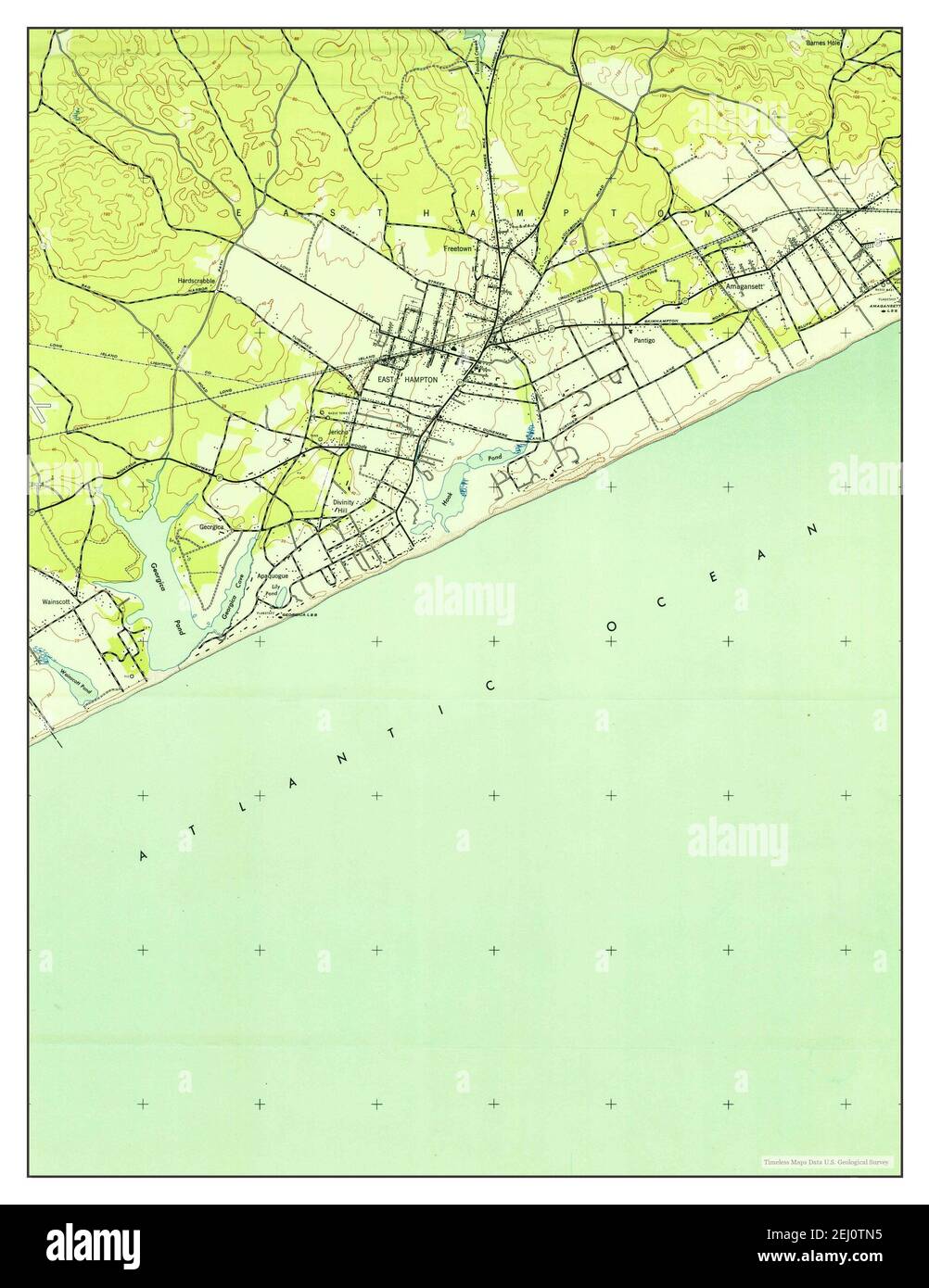 East Hampton, New York, map 1947, 124000, United States of America by Timeless Maps, data U.S