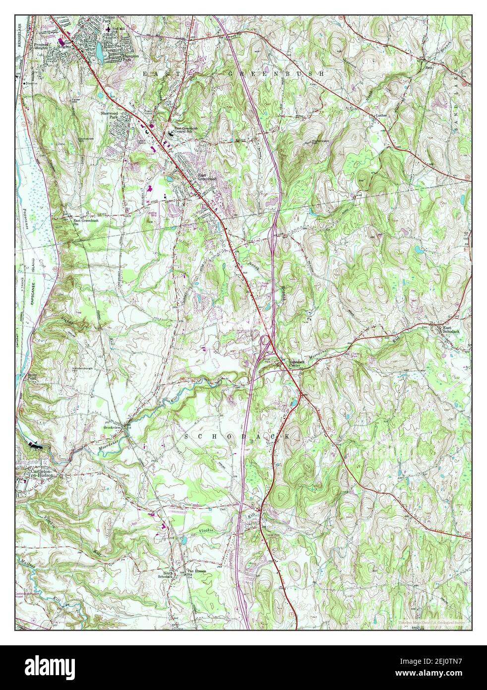 East Greenbush, New York, map 1953, 124000, United States of America