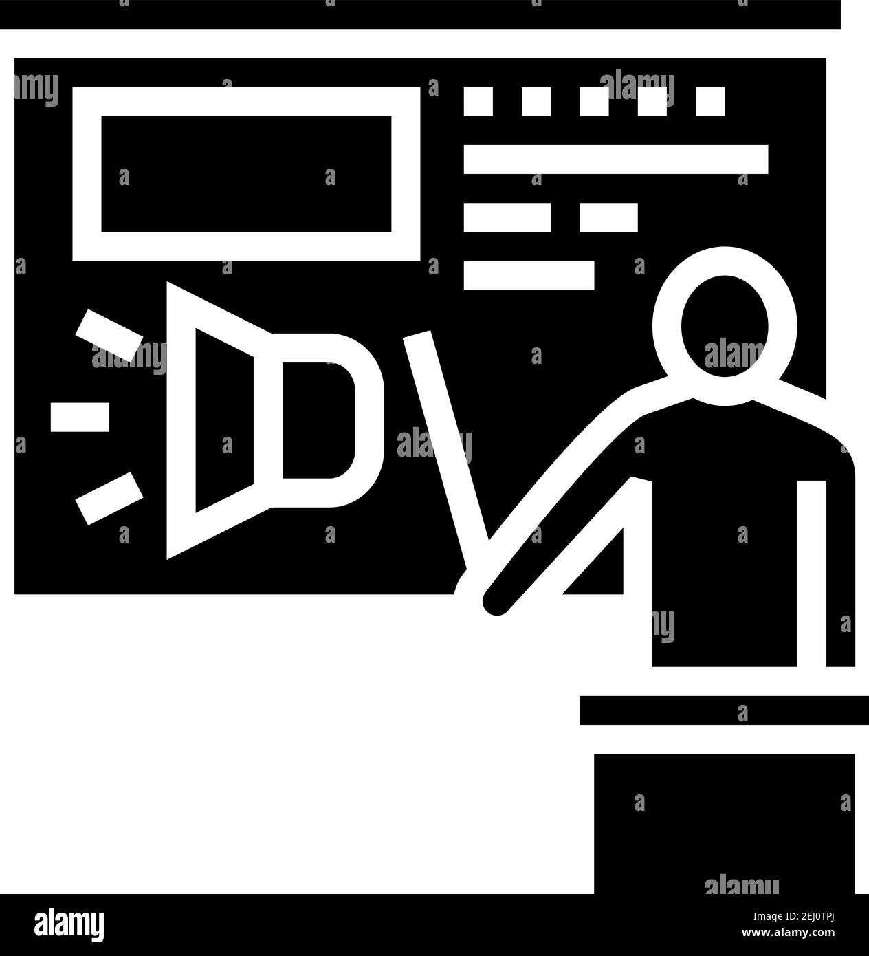 presentation pr glyph icon vector illustration Stock Vector Image & Art ...