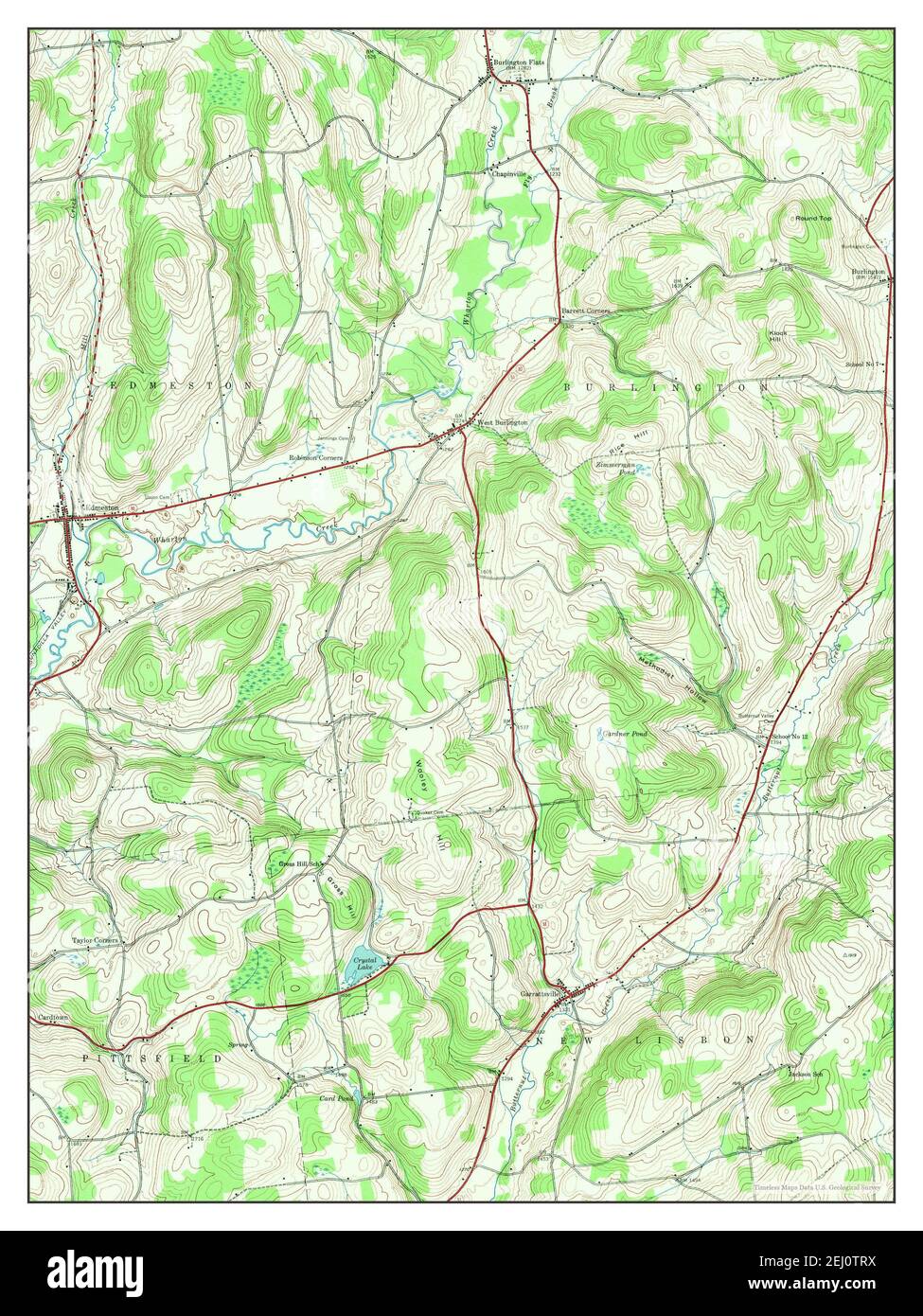 Edmeston, New York, map 1943, 124000, United States of America by