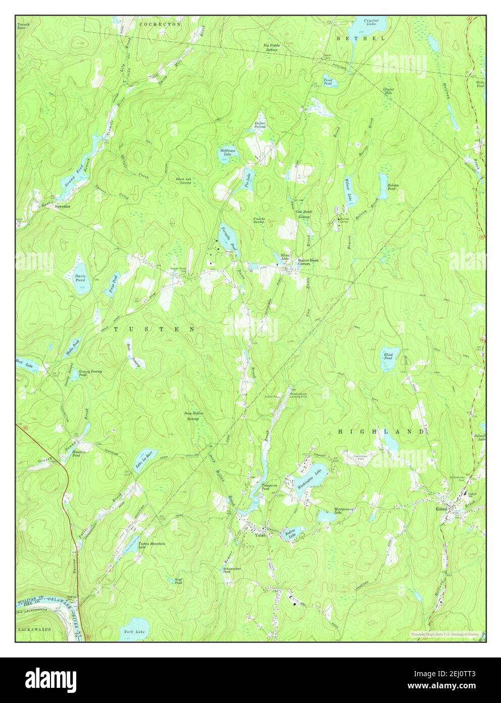 Eldred, New York, map 1967, 124000, United States of America by Timeless Maps, data U.S