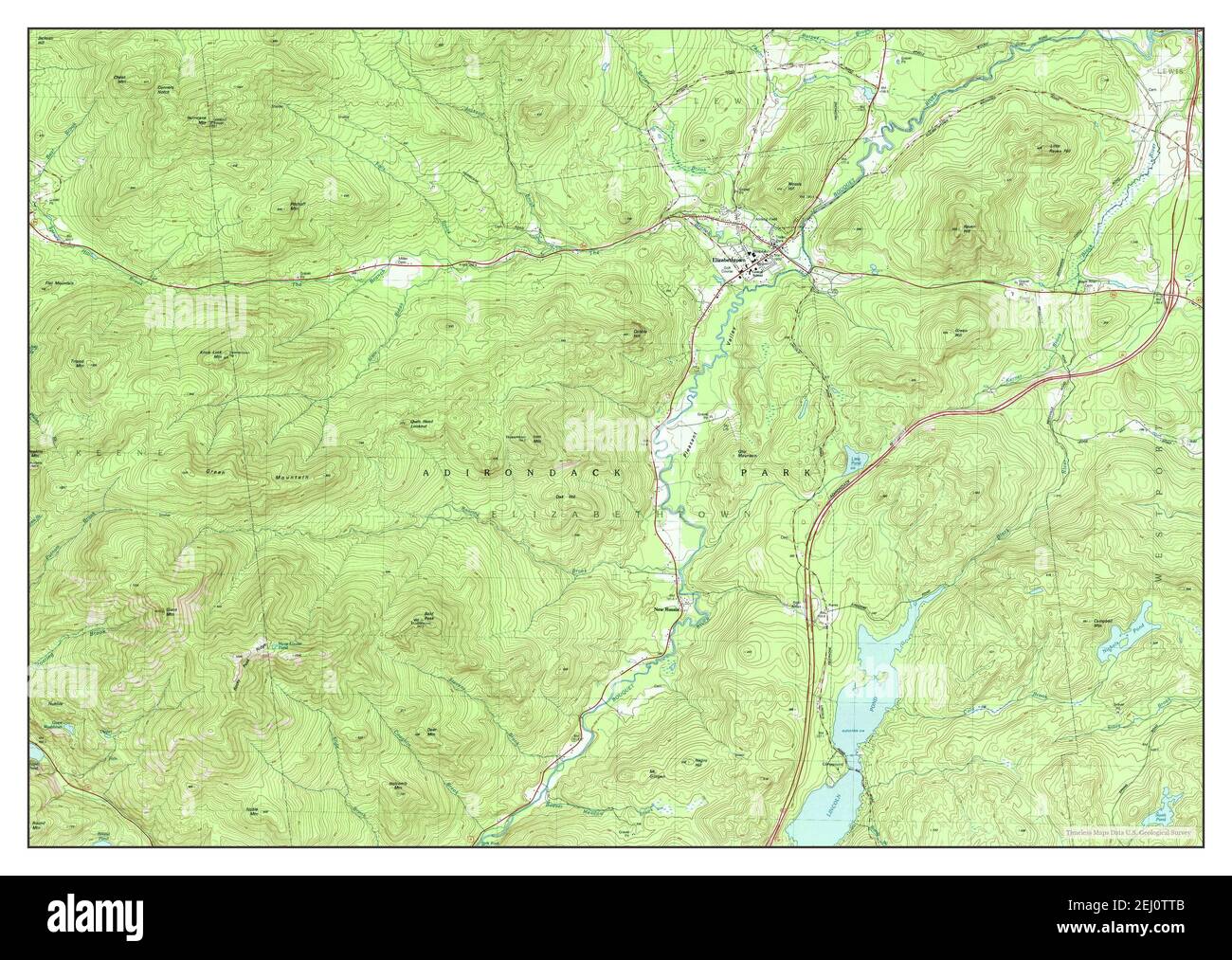 Elizabethtown, New York, map 1978, 125000, United States of America by