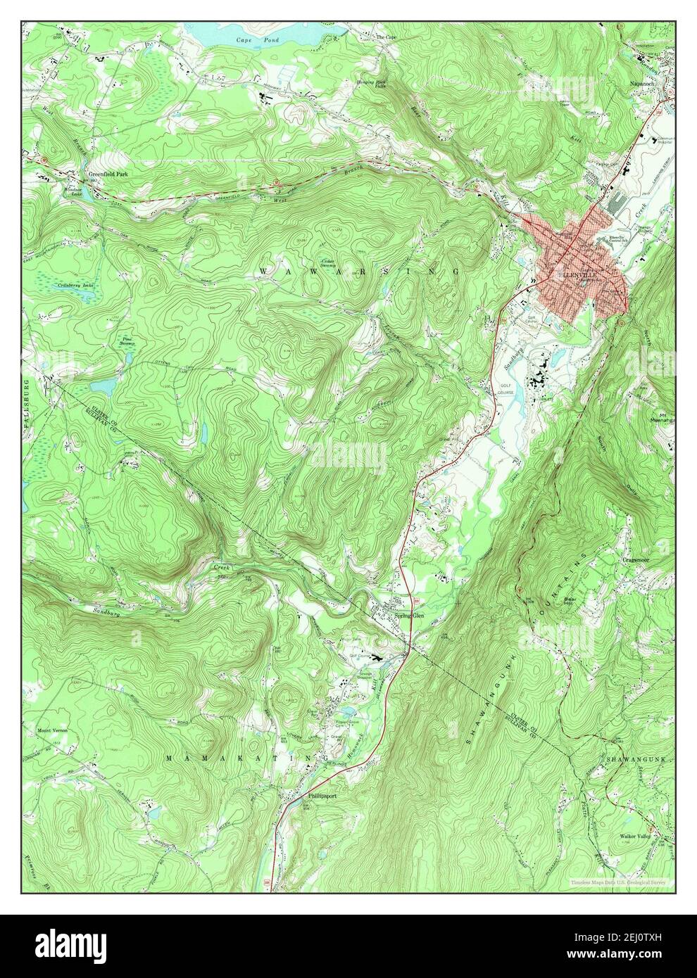 Ellenville, New York, map 1969, 124000, United States of America by