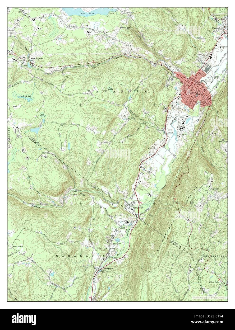 Ellenville, New York, map 1969, 124000, United States of America by