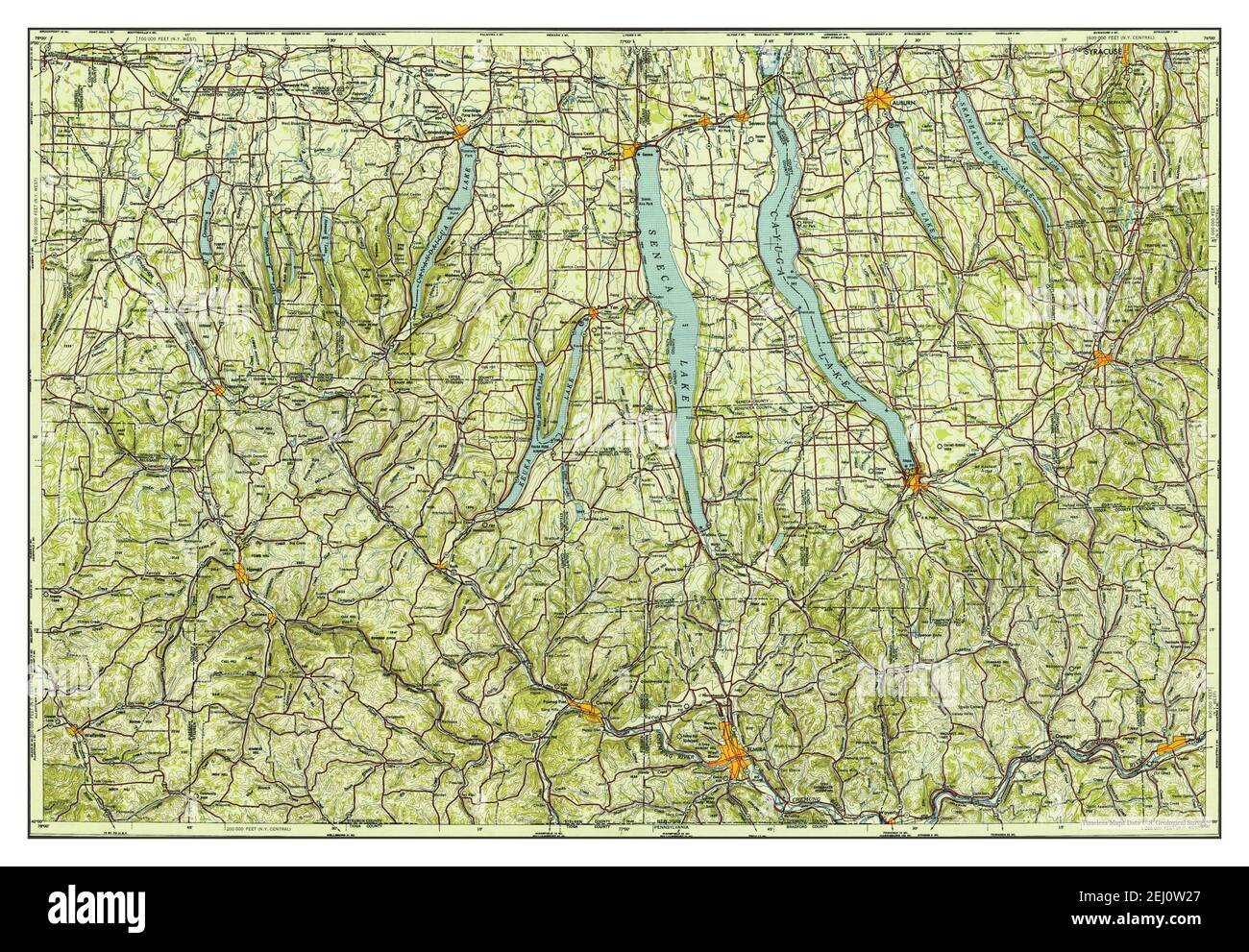 Map of elmira Cut Out Stock Images & Pictures - Alamy