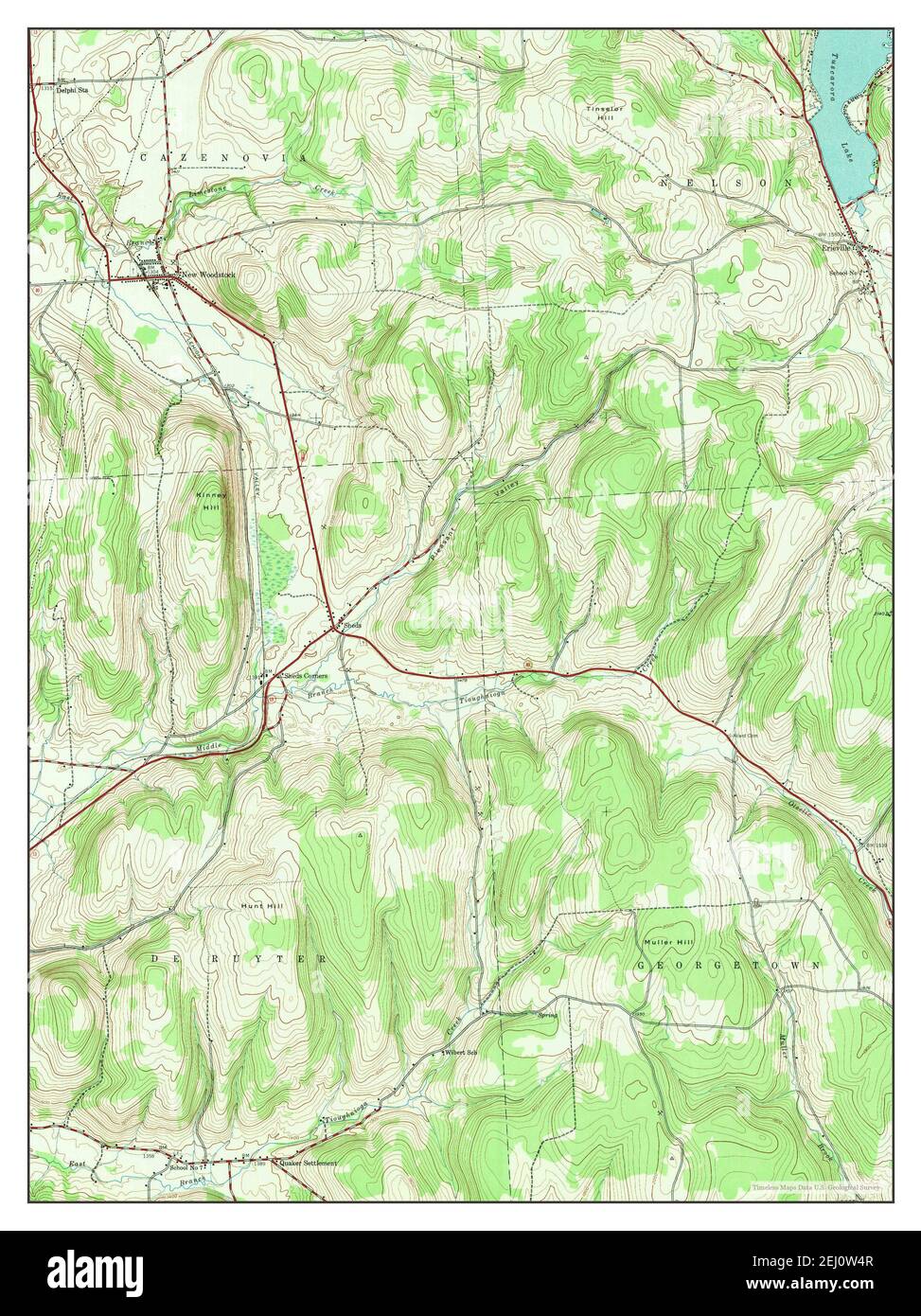 Erieville, New York, map 1943, 124000, United States of America by