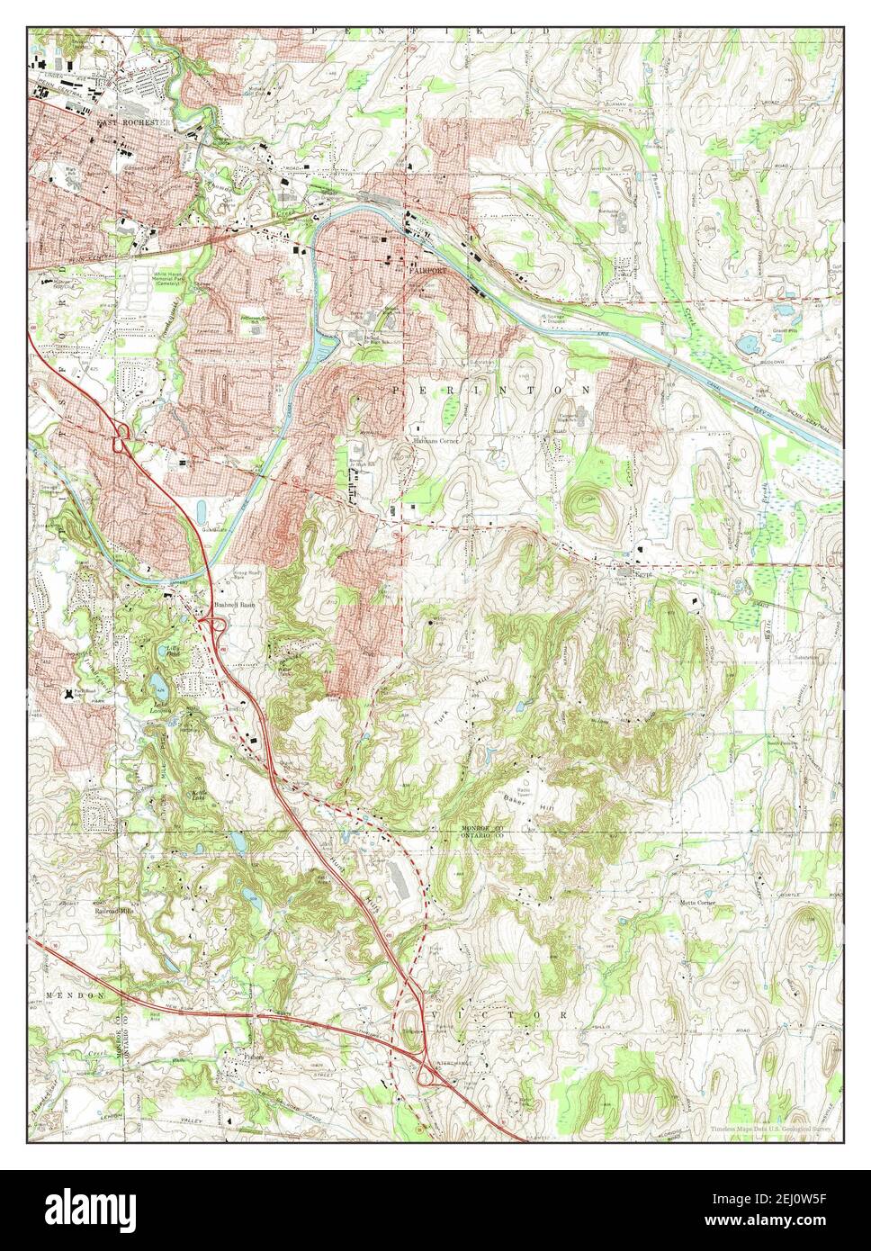 Fairport, New York, map 1971, 124000, United States of America by