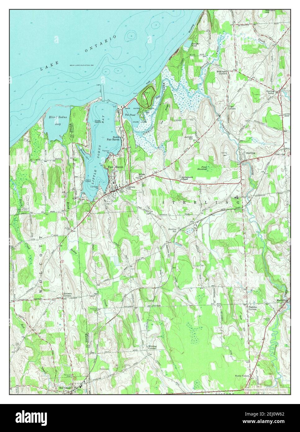Fair Haven, New York, map 1954, 124000, United States of America by