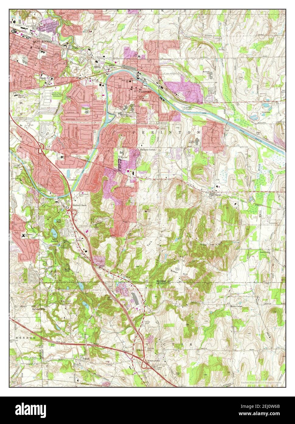 Fairport, New York, map 1971, 124000, United States of America by
