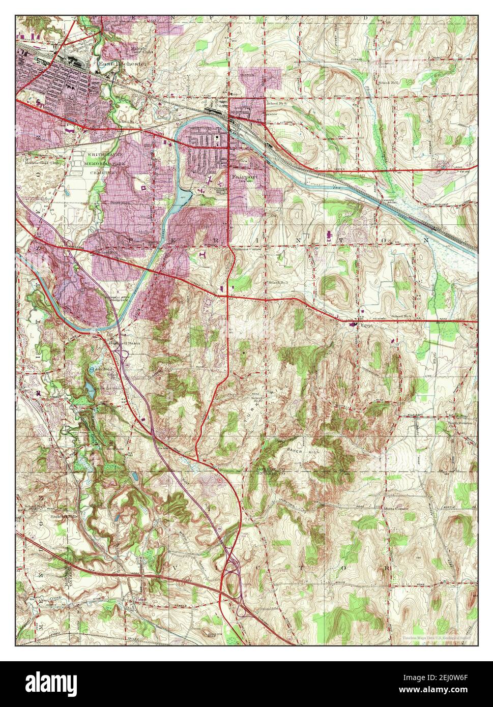 Fairport, New York, map 1952, 1:24000, United States of America by Timeless Maps, data U.S. Geological Survey Stock Photo