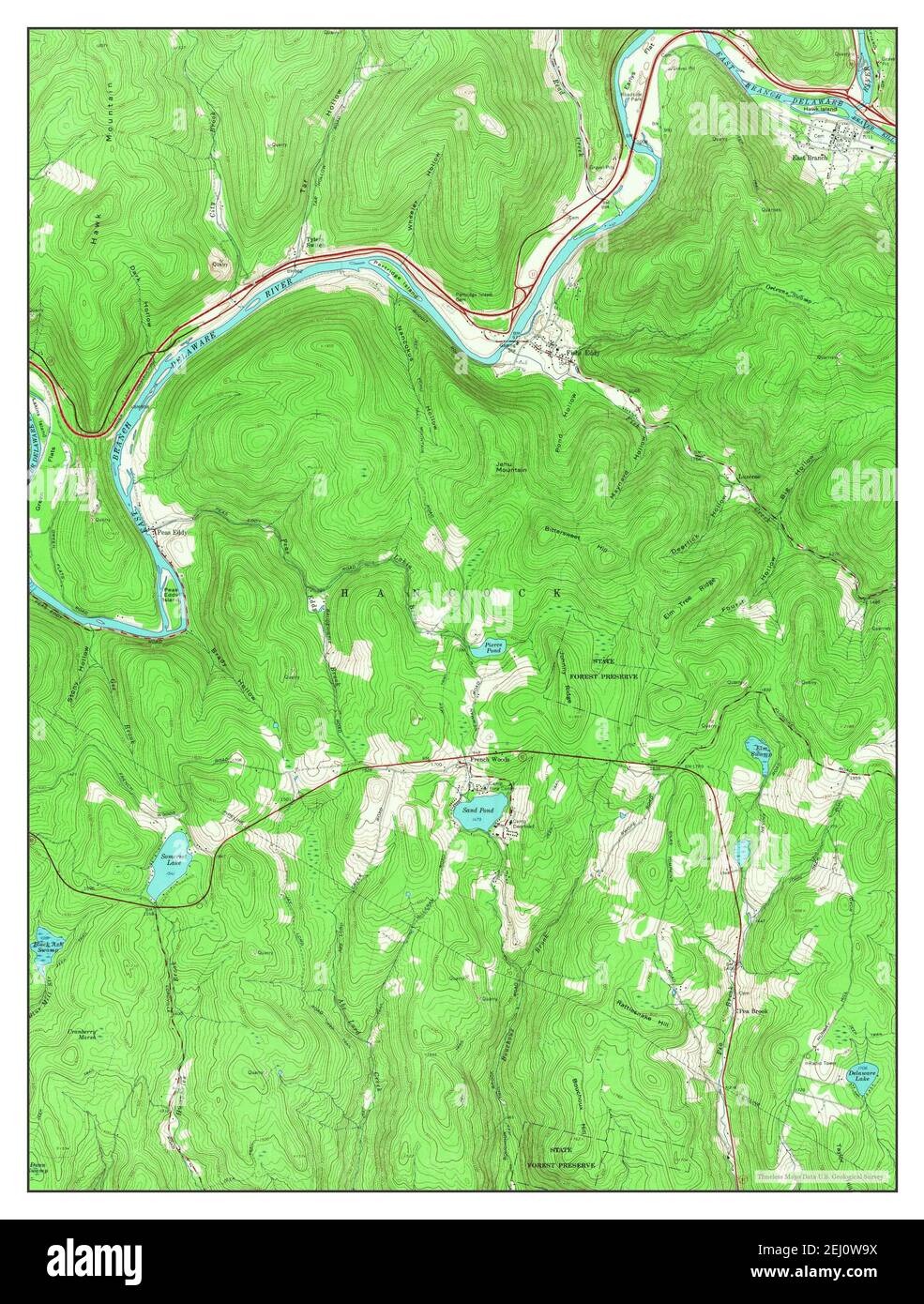 Fishs Eddy, New York, map 1965, 124000, United States of America by