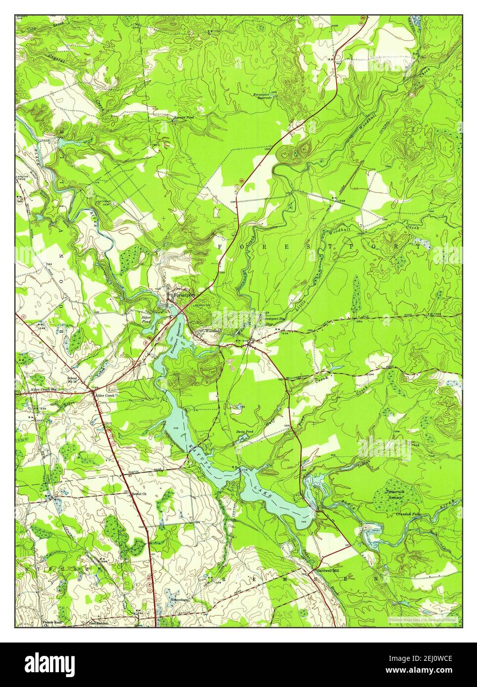 Forestport, New York, map 1945, 124000, United States of America by