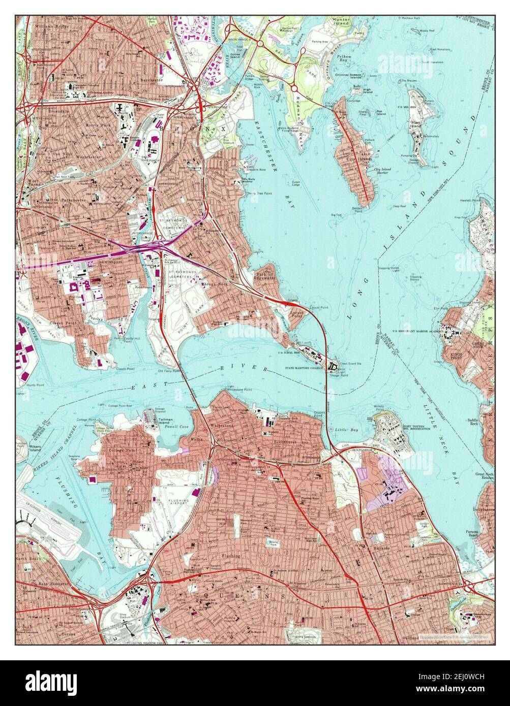 Vintage map of flushing Cut Out Stock Images & Pictures Alamy