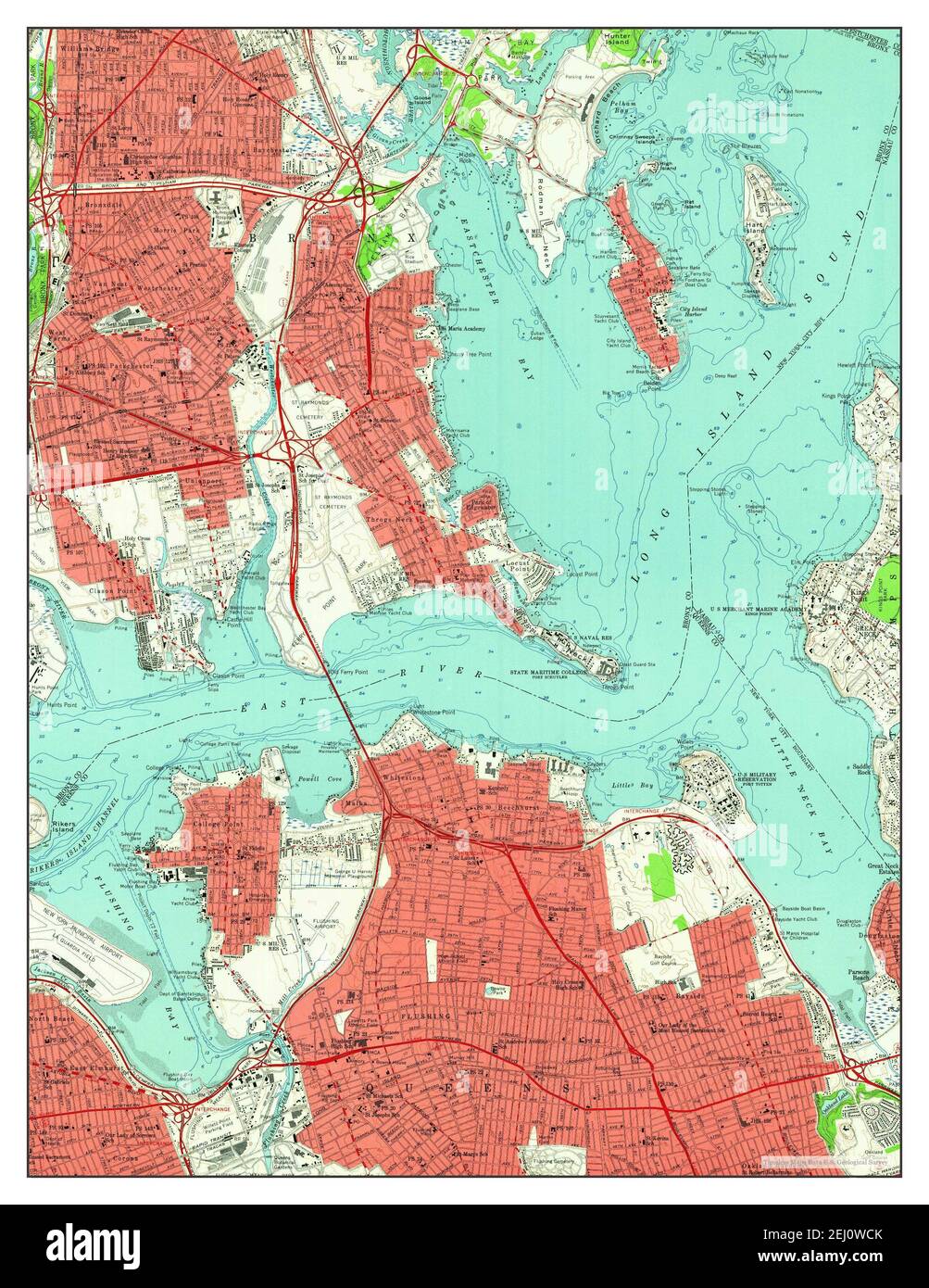 Antique map of flushing hi-res stock photography and images - Alamy