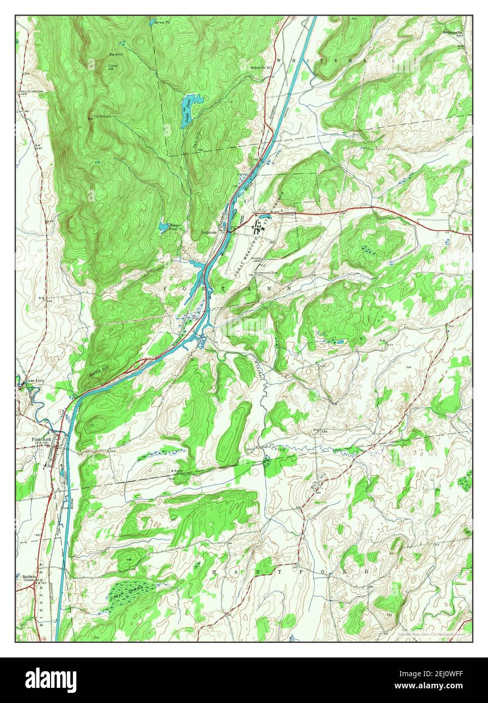 Fort Ann, New York, map 1944, 124000, United States of America by