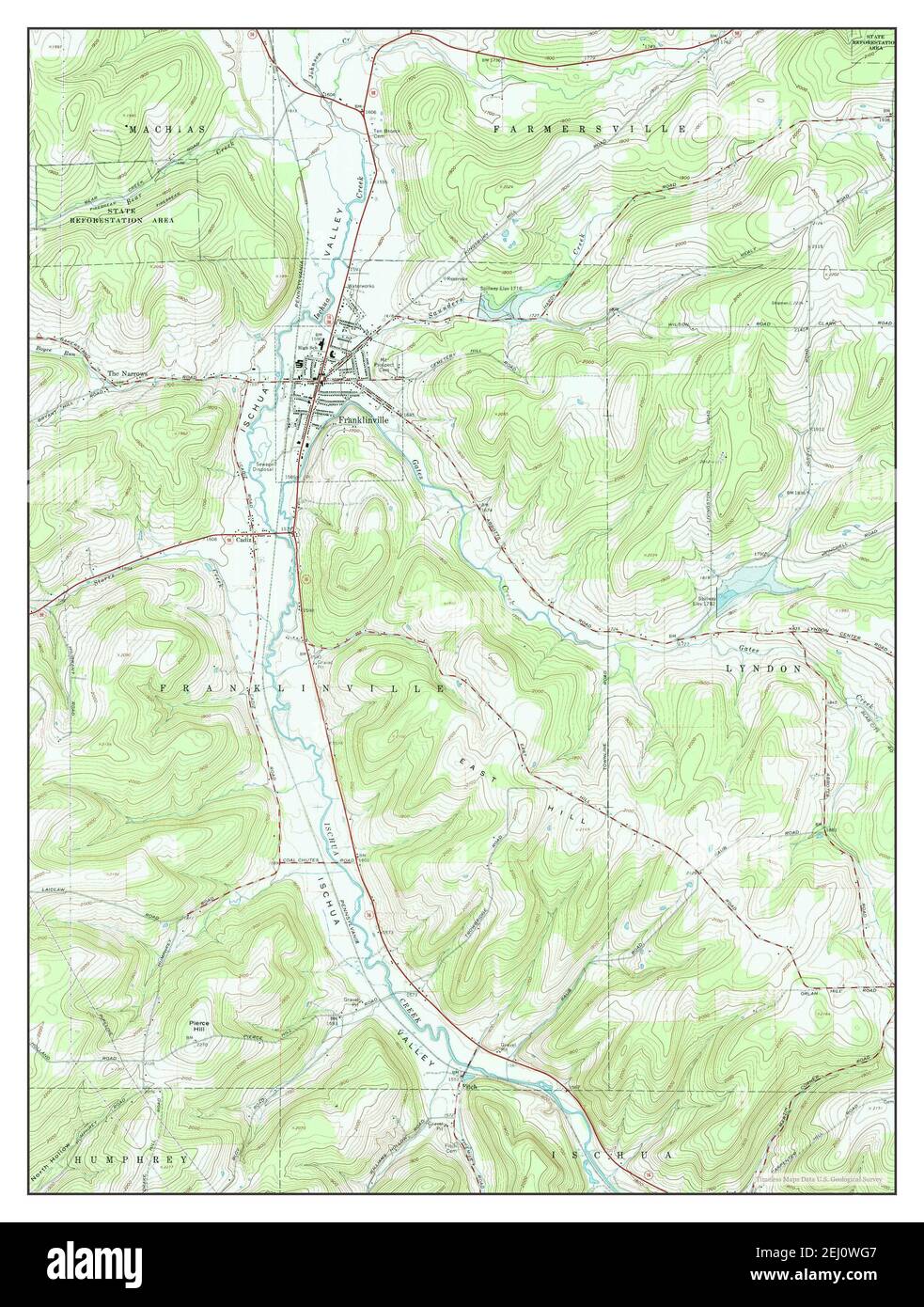 Franklinville, New York, map 1963, 124000, United States of America by
