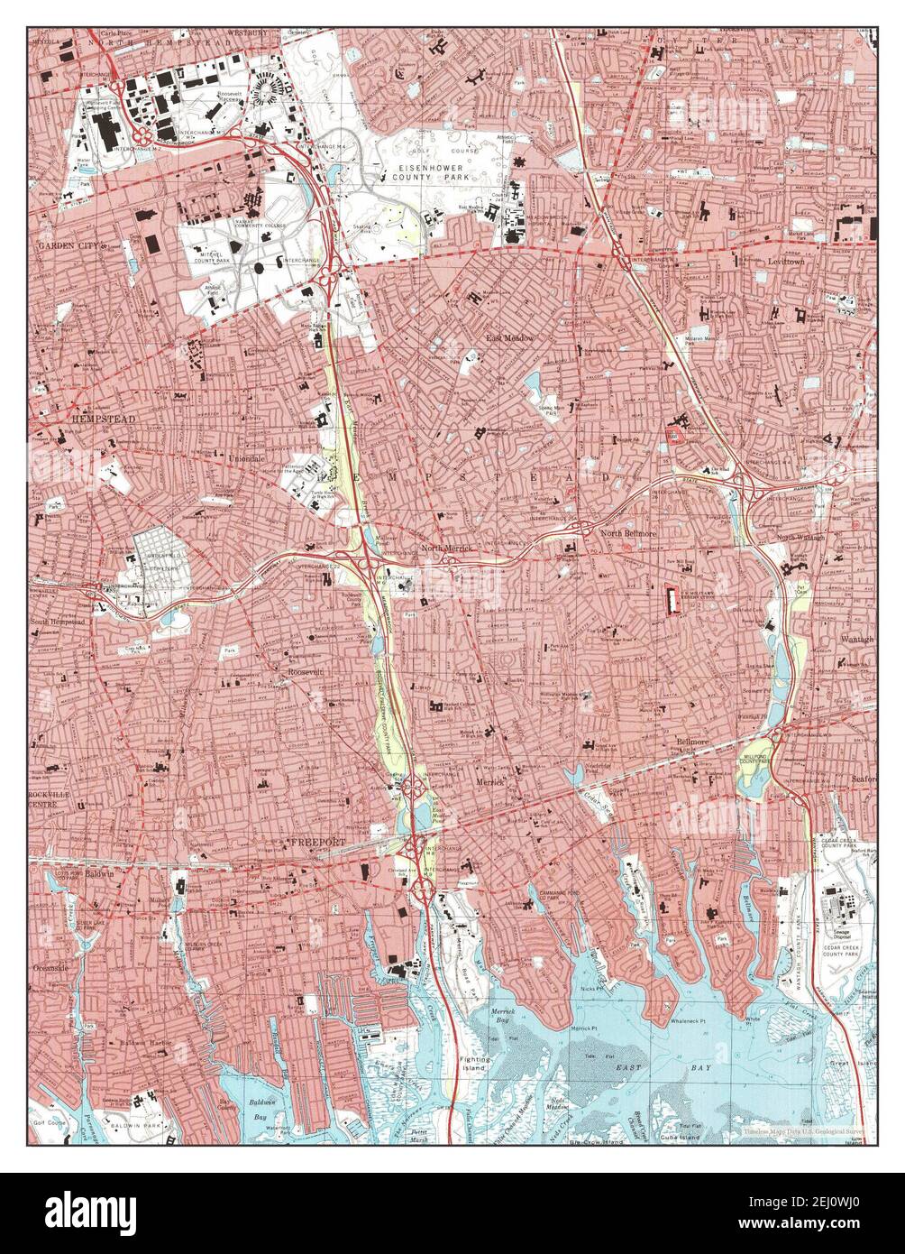 Freeport, New York, map 1994, 124000, United States of America by