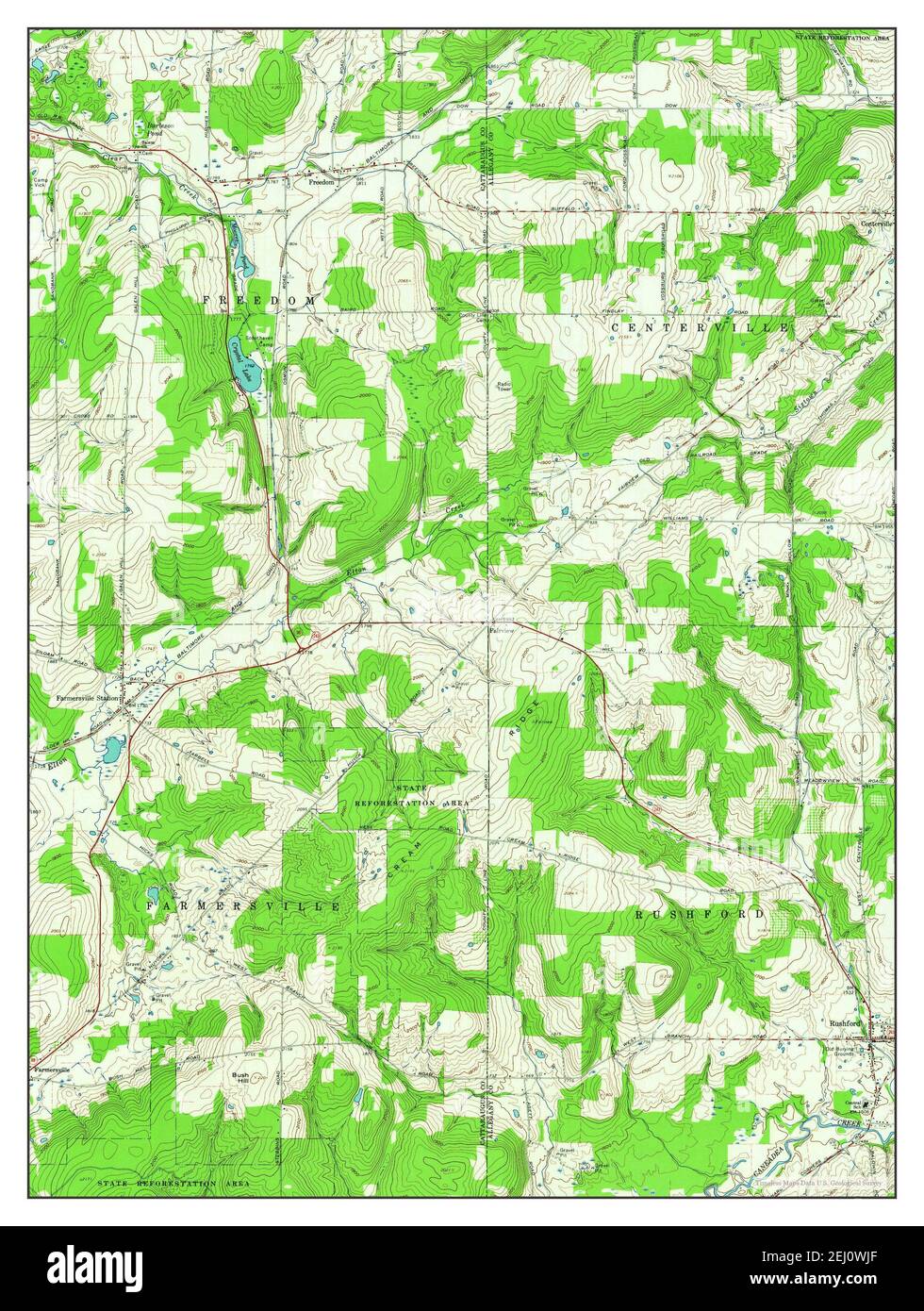 Freedom, New York, map 1963, 124000, United States of America by