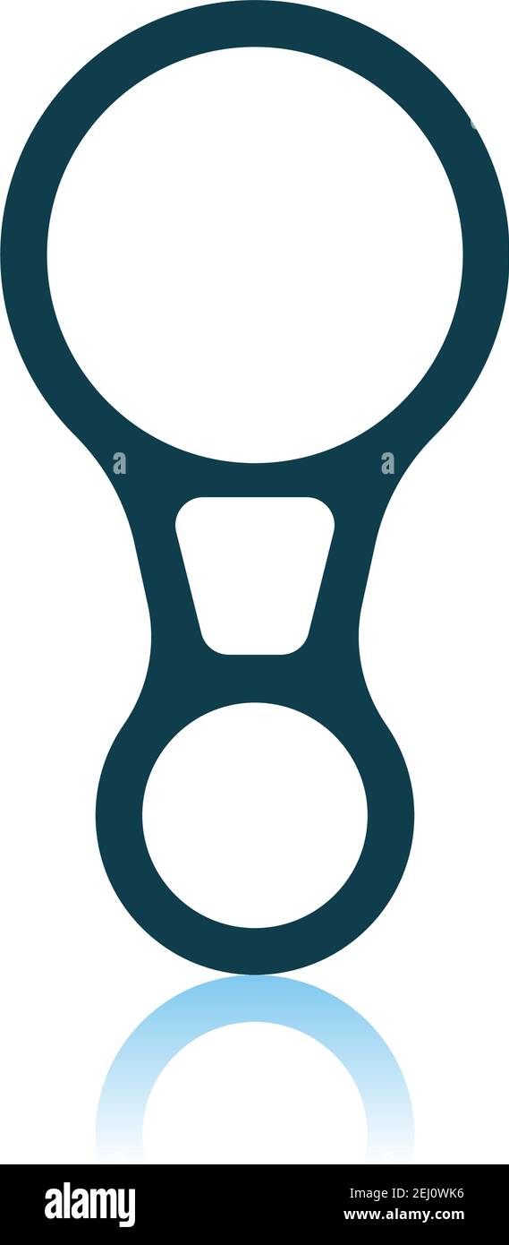 Alpinist Descender Icon. Shadow Reflection Design. Vector Illustration ...