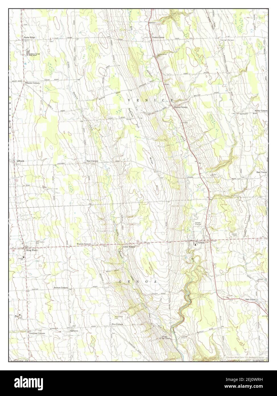 Genoa, New York, map 1970, 124000, United States of America by