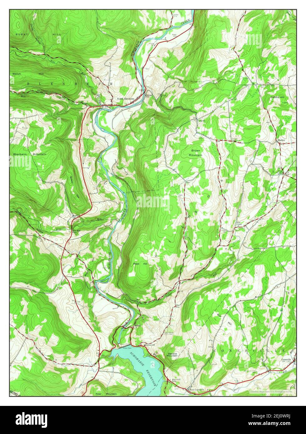 Gilboa, New York, map 1945, 124000, United States of America by Timeless Maps, data U.S