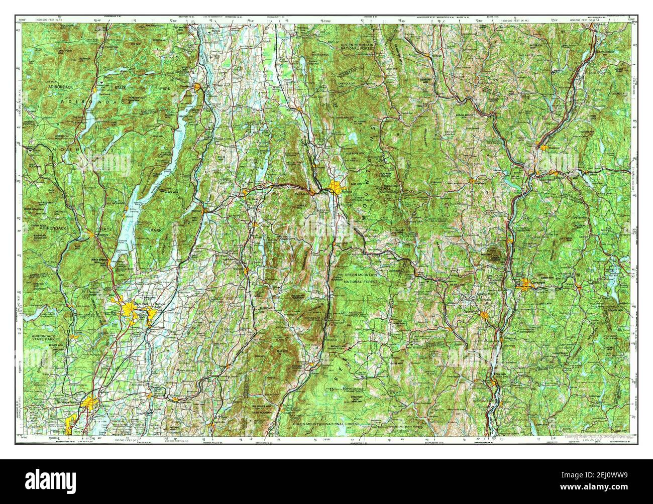 Glens Falls, New York, map 1956, 1250000, United States of America by