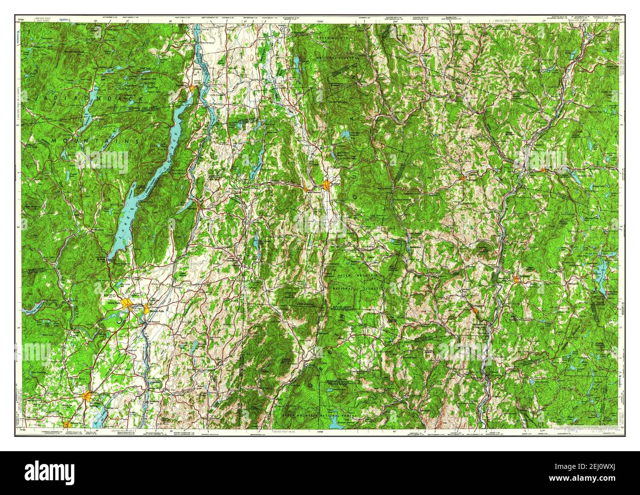 Glens Falls, New York, map 1959, 1250000, United States of America by