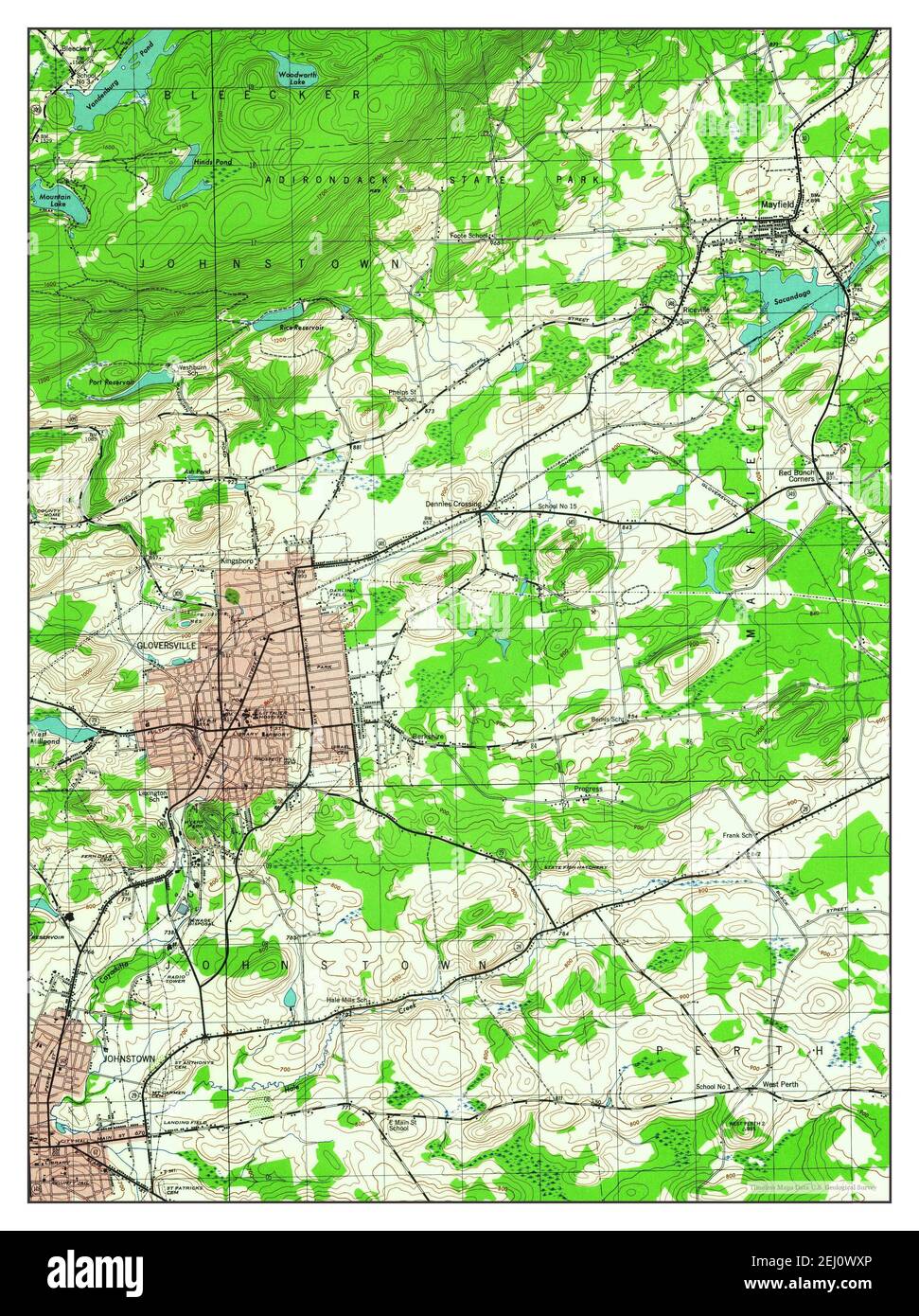 Gloversville, New York, map 1963, 124000, United States of America by