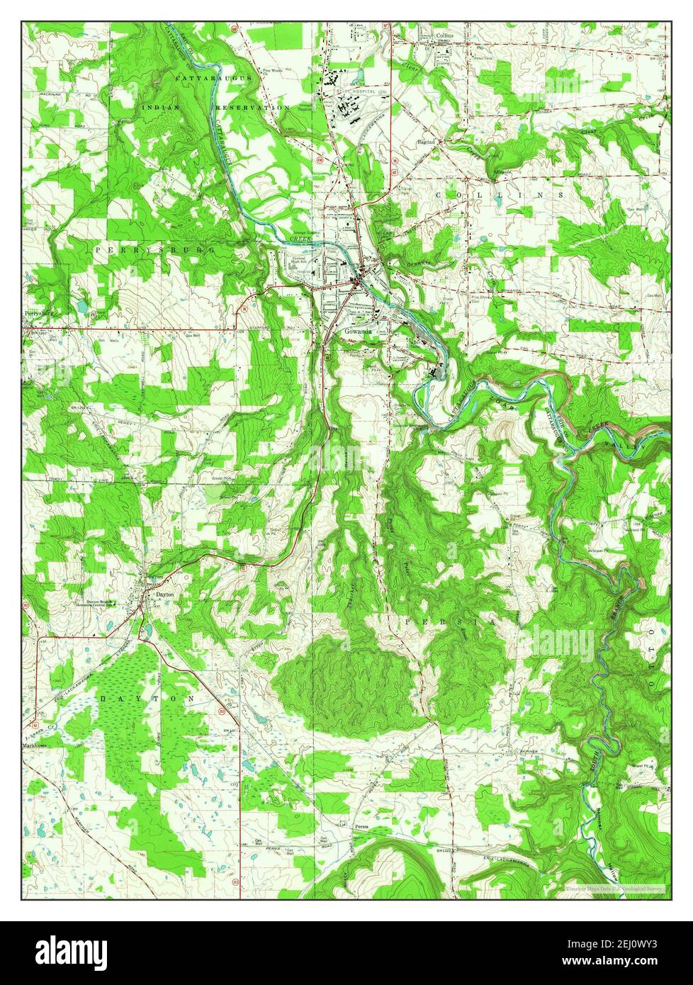 Map of gowanda hires stock photography and images Alamy