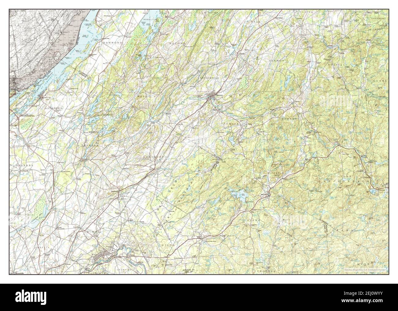 Map of gouverneur new york hires stock photography and images Alamy