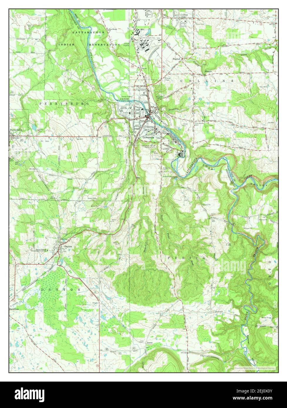 Gowanda, New York, map 1963, 124000, United States of America by