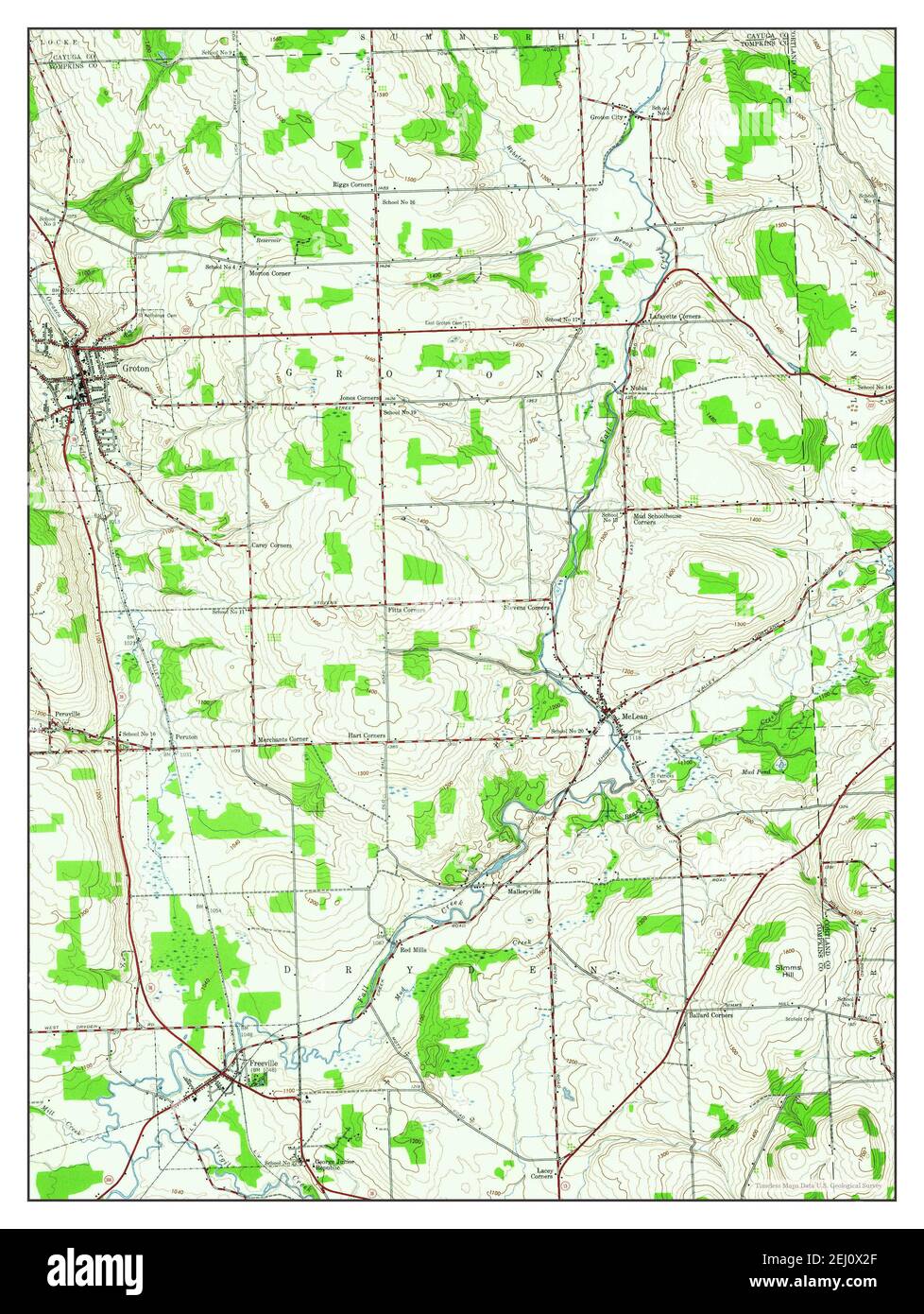 Groton, New York, map 1942, 124000, United States of America by