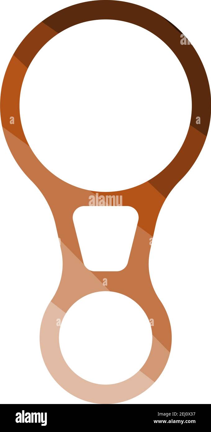 Alpinist Descender Icon. Flat Color Ladder Design. Vector Illustration ...