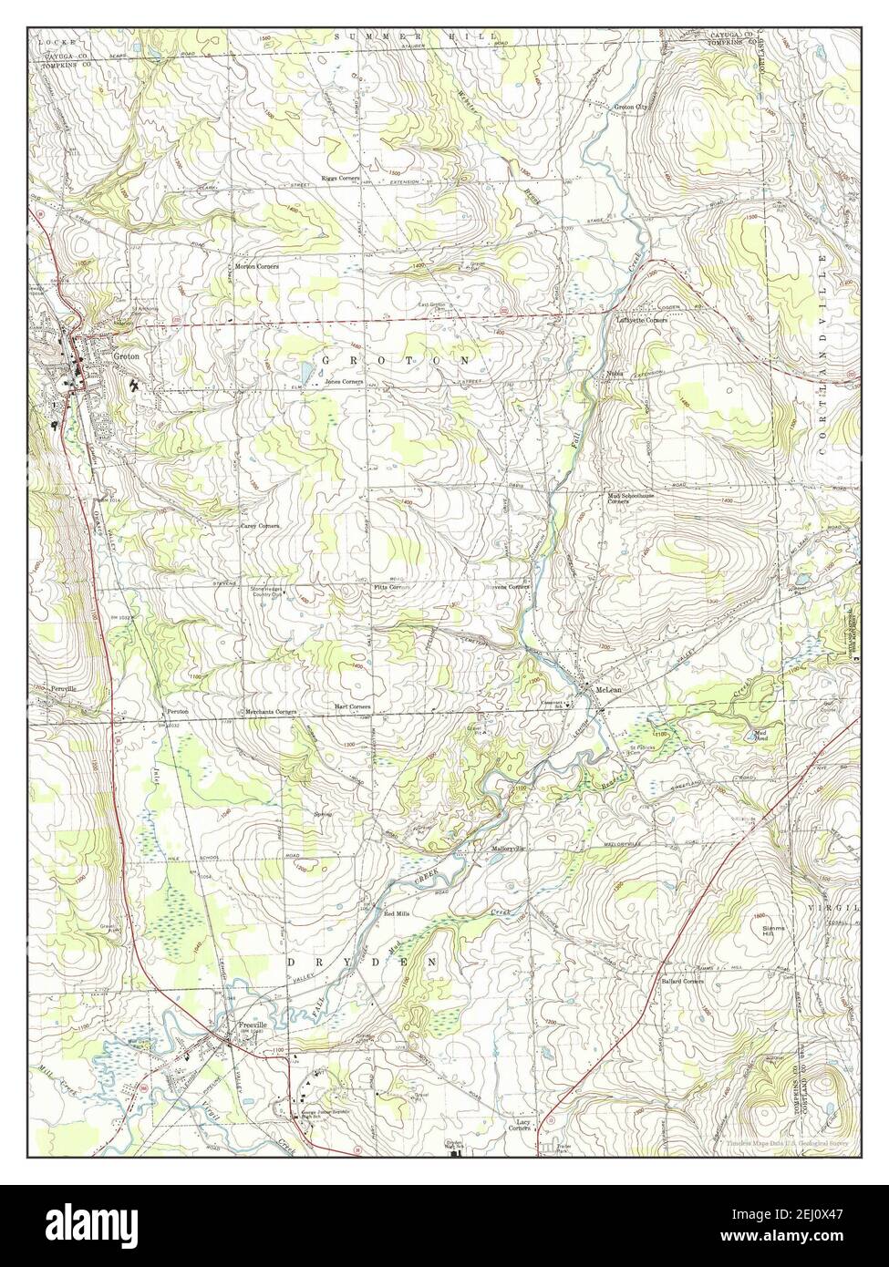 Groton, New York, map 1970, 124000, United States of America by Timeless Maps, data U.S