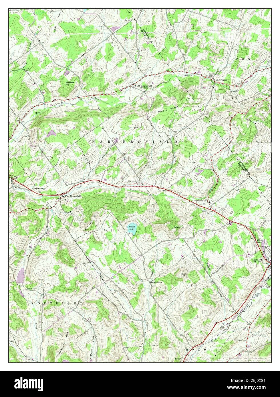 Harpersfield, New York, map 1982, 124000, United States of America by Timeless Maps, data U.S