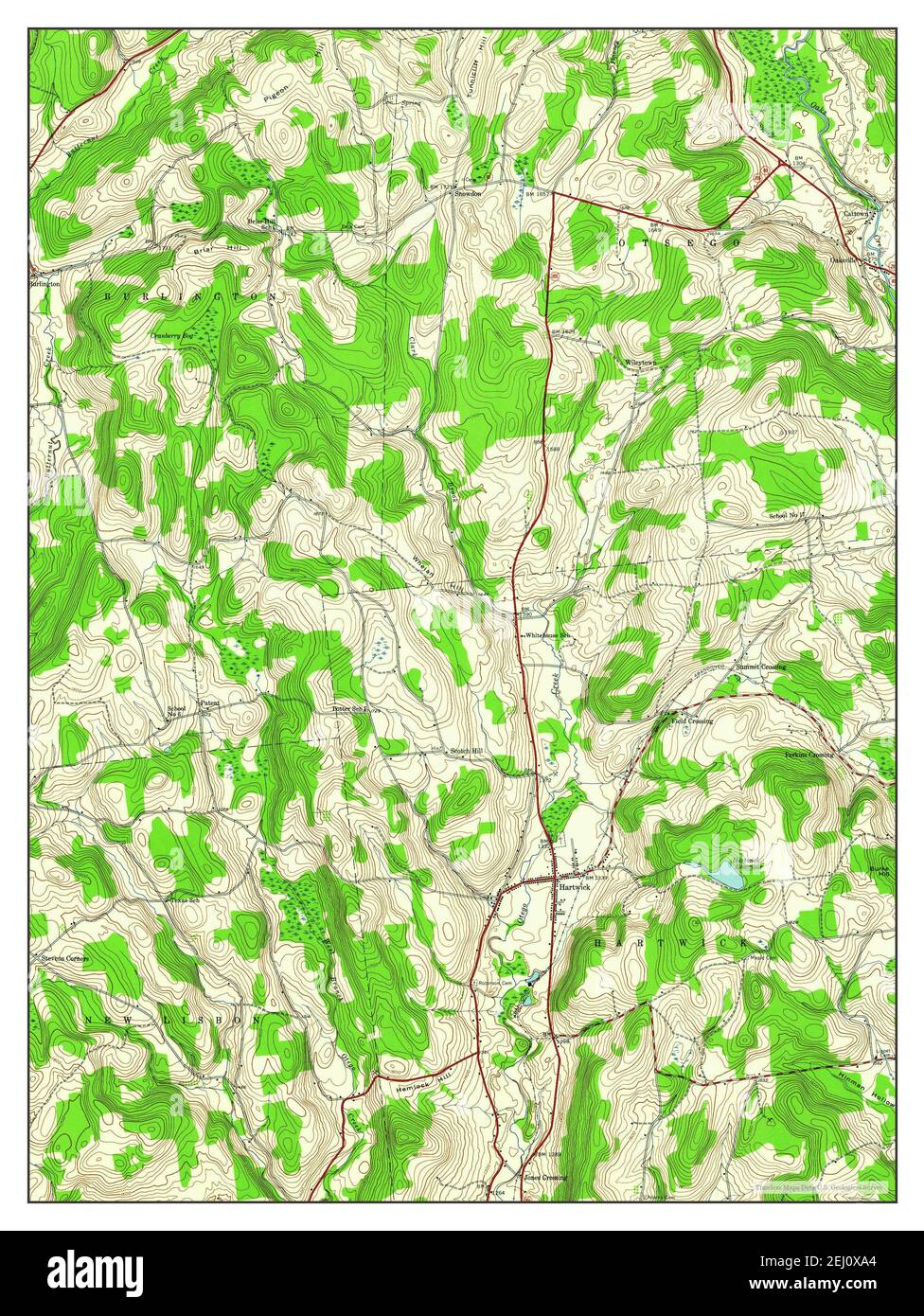 Hartwick, New York, map 1943, 124000, United States of America by Timeless Maps, data U.S