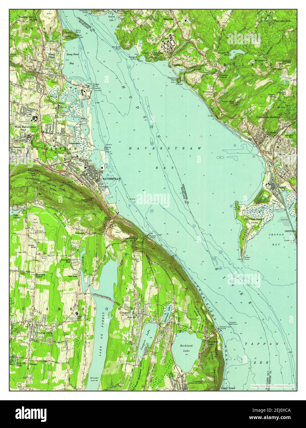 Haverstraw, New York, map 1955, 124000, United States of America by