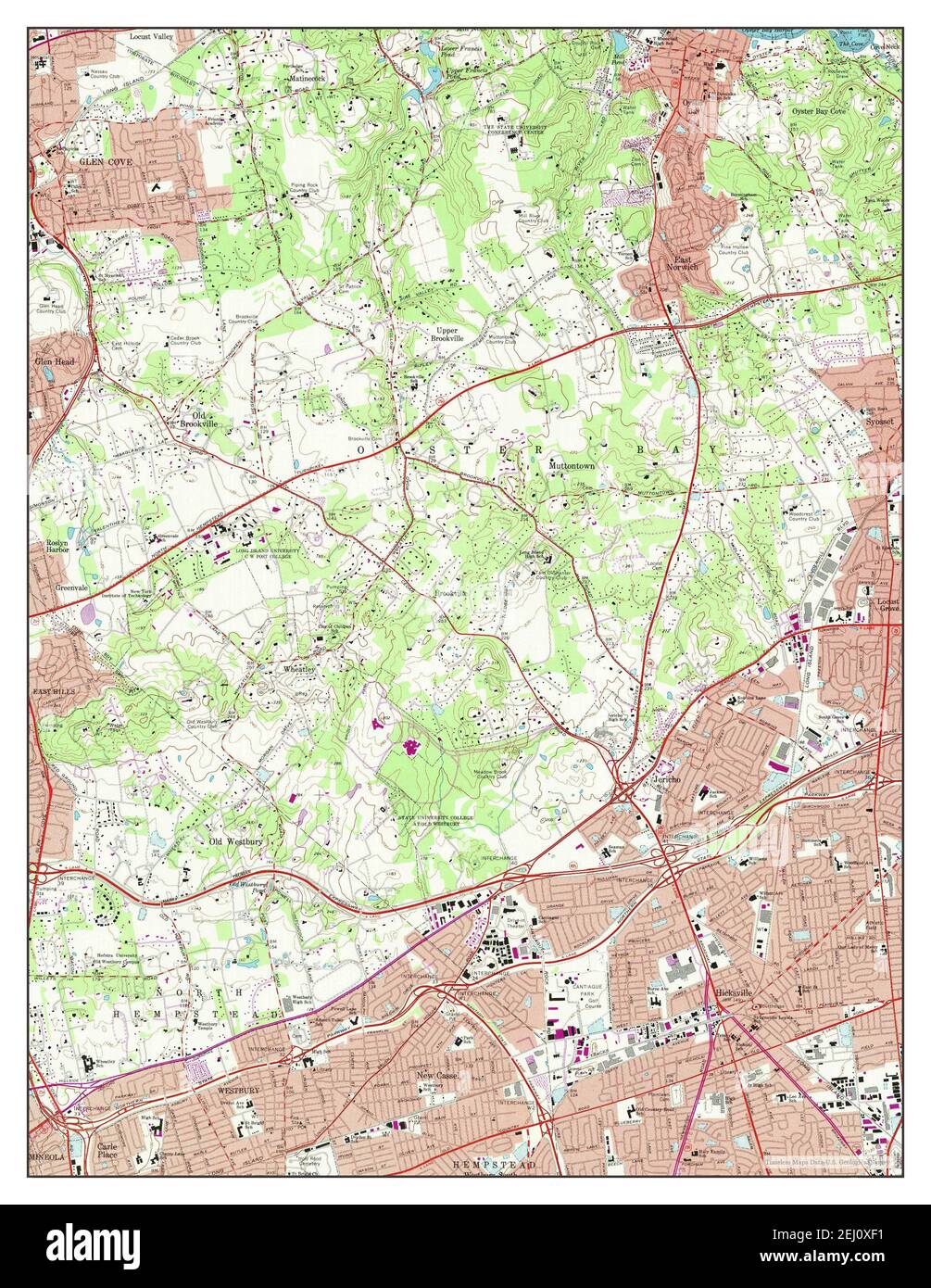 Hicksville, New York, map 1967, 124000, United States of America by