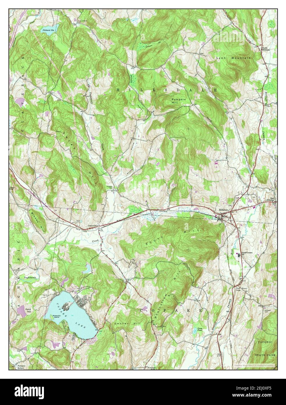 Hillsdale, New York, map 1980, 124000, United States of America by