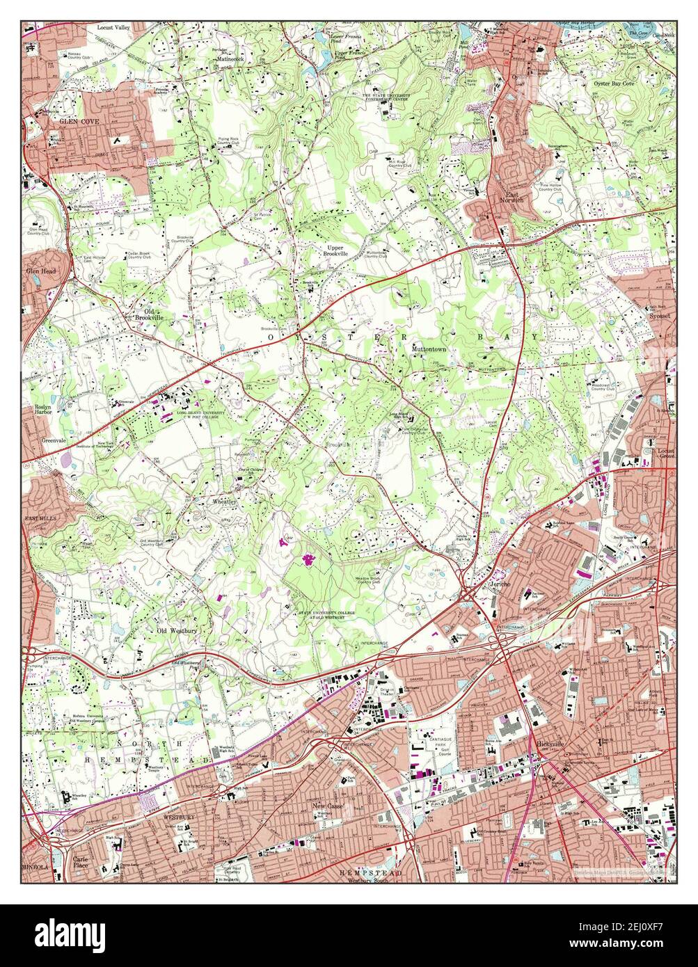 Hicksville, New York, map 1967, 124000, United States of America by