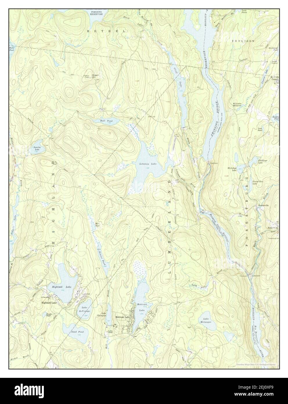 Highland Lake, New York, map 1967, 124000, United States of America by