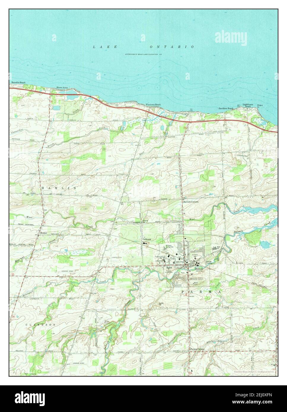 Hilton, New York, map 1971, 124000, United States of America by