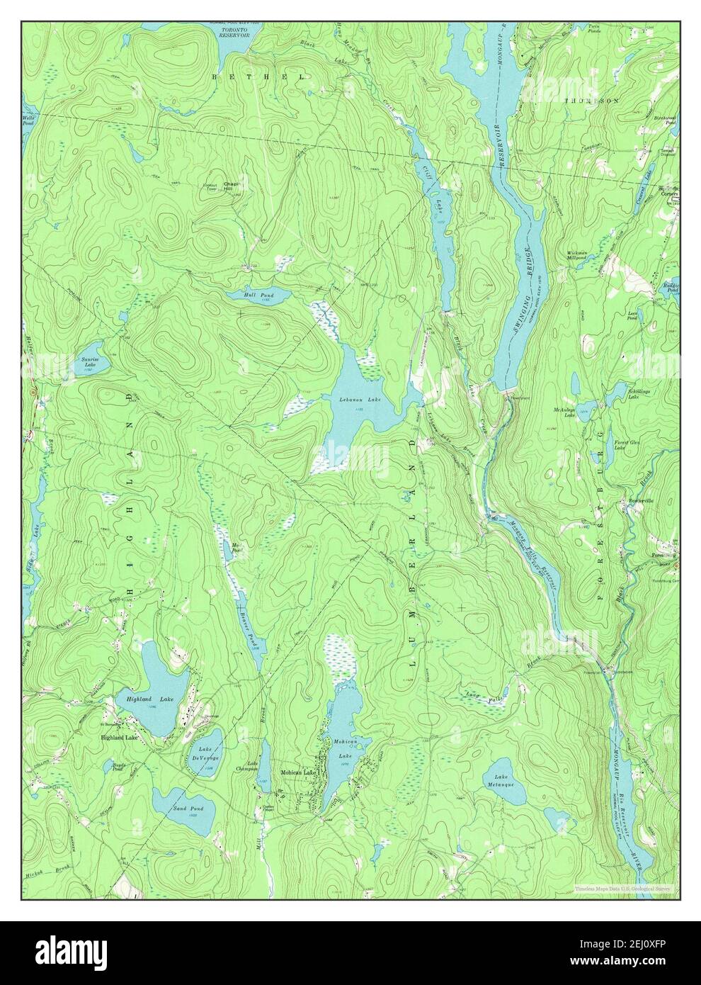 Highland Lake, New York, map 1967, 124000, United States of America by